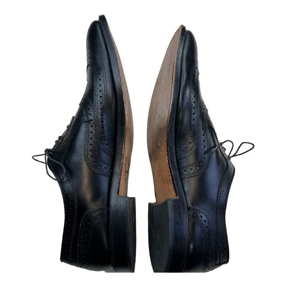 Allen Edmonds Mc Allister Mens Leather Wingtip Oxfords Dress Shoes Black Size 14